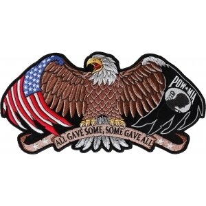 All Gave Some and Some Gave All POW MIA Patriotic Eagle Large Back Patch
