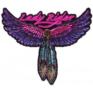 Lady Rider Wings and Feather Small Patch