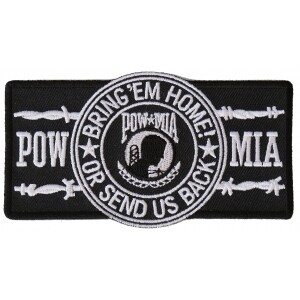 POW MIA Barbwire Patch