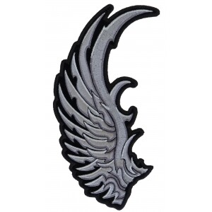 Left Silver Eagle Wing Patch