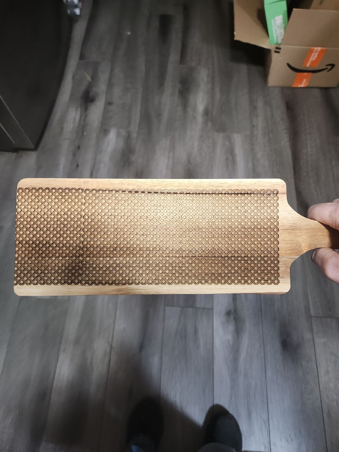 BadAss Spanking paddle with textured cross hatch for maximum effect