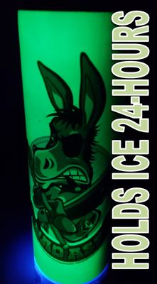 BAD ASS 20oz Green GLOW TUMBLER