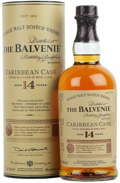 BALVENIE CARIBBEAN CASK 14YR SINGLE MALT SCOTCH WHISKEY 750ML