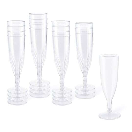 10 CHAMPAGNE PLASTIC FLUTE 