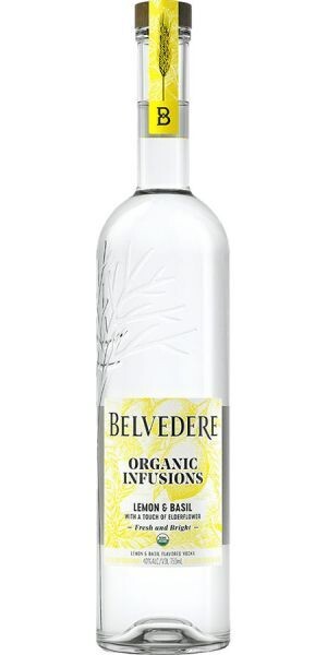 BELVEDERE ORGANIC INFUSIONS LEMON &amp; BASIL 750ML