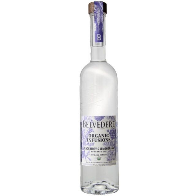 BELVEDERE ORGANIC INFUSION BLACKBERRY & LEMONGRASS 750ML