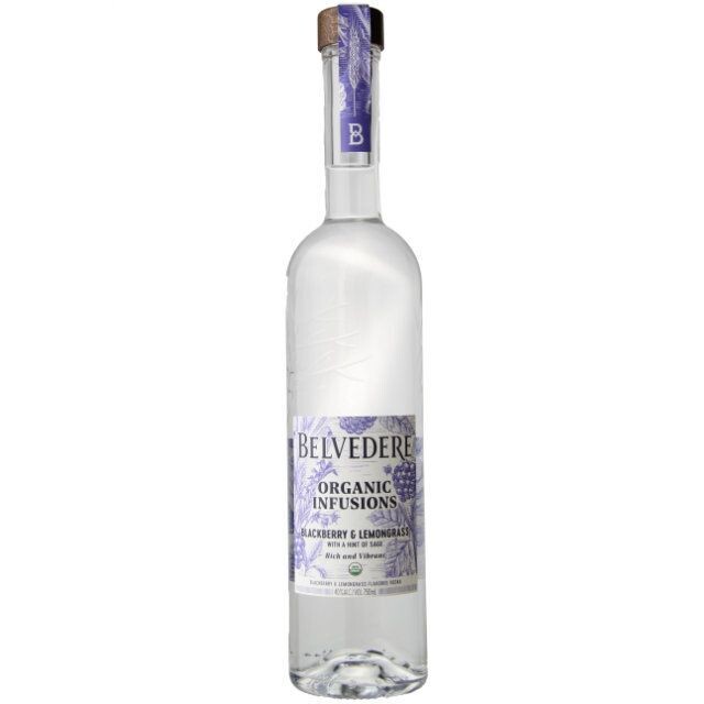 BELVEDERE ORGANIC INFUSION BLACKBERRY &amp; LEMONGRASS 750ML