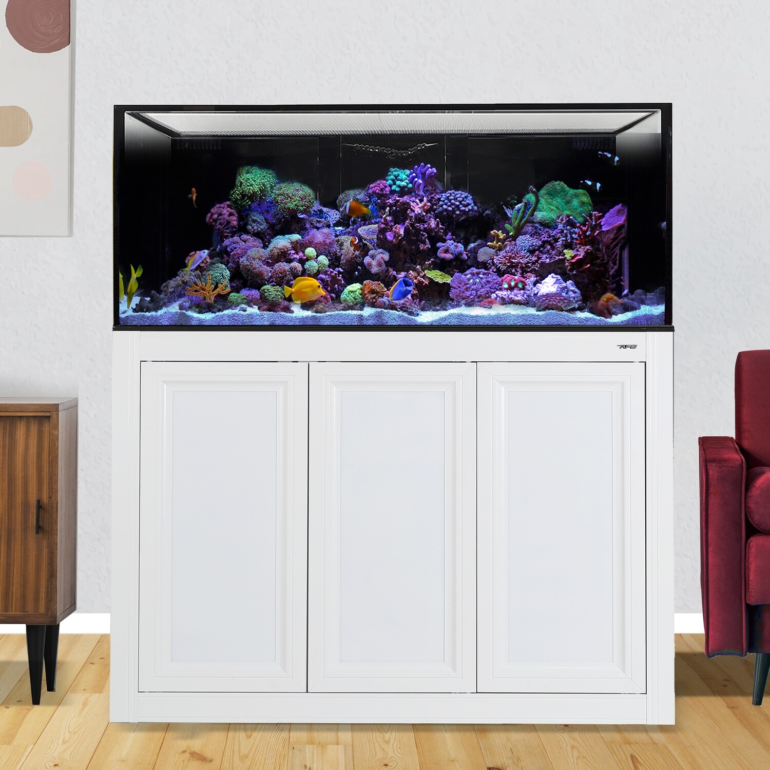 INT 150 Lagoon Aquarium w/ APS Stand White