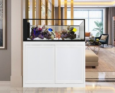 INT 100 Peninsula Aquarium w/ APS Stand - White INT 100 Peninsula Aquarium w/ APS Stand - White