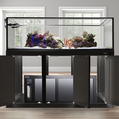 EXT 200 Peninsula Aquarium w/ APS Stand - Black w/ RFS Sump - RFS50 (Made to Order)