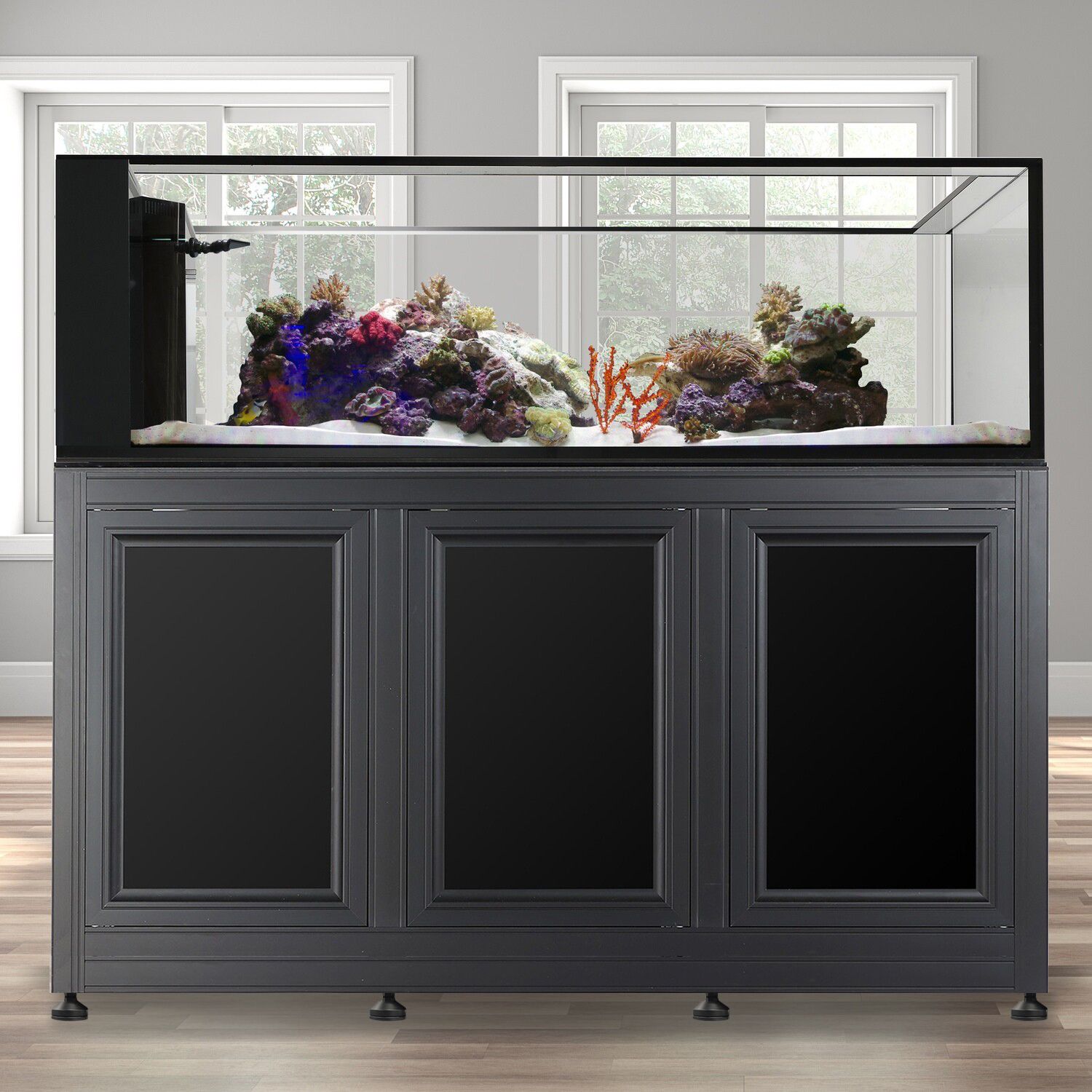 INT 200 Peninsula Aquarium w/ APS Stand - Black (Made to Order)