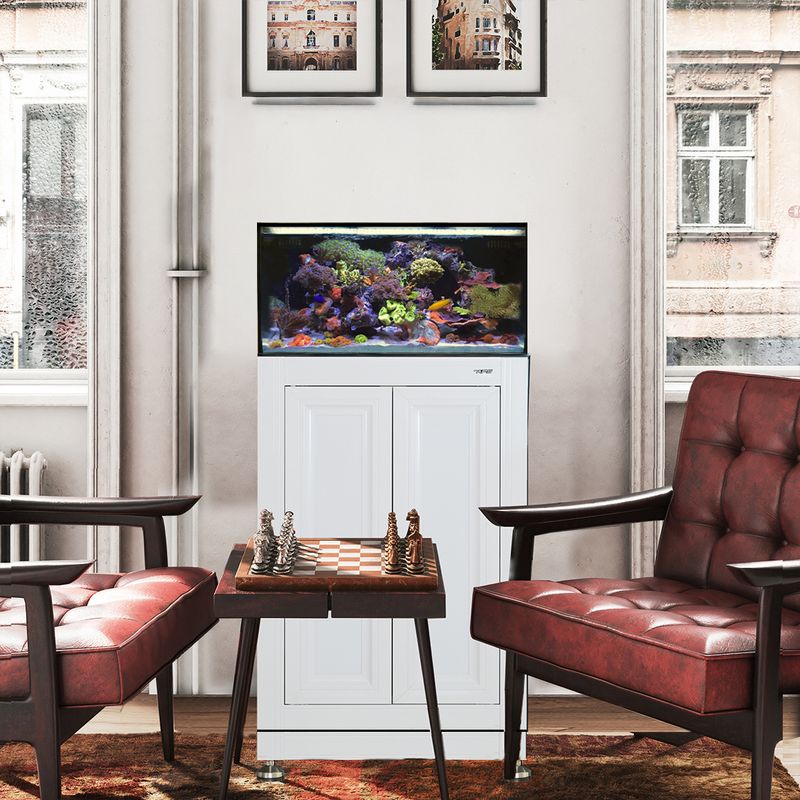 Fusion Pro 2 | 25 AIO Lagoon Aquarium w/ APS Stand - White Fusion Pro 2 | 25 AIO Lagoon Aquarium w/ APS Stand - White
