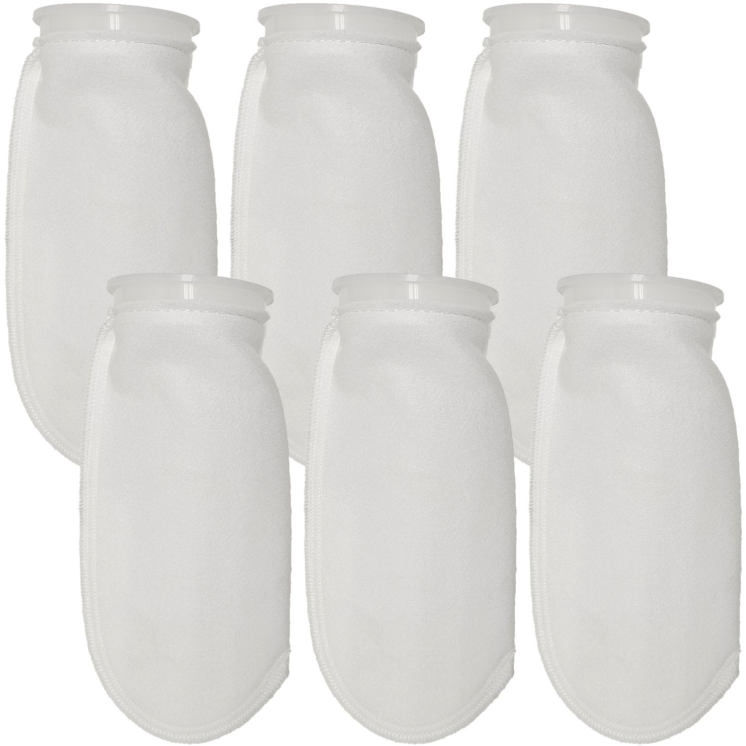 200 Micron Felt Filter Sock w/ Plastic Ring [4 Inch] - 6 Pack