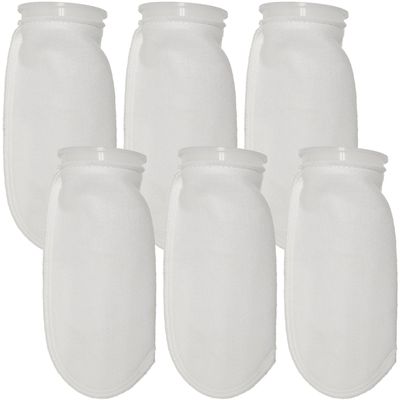 200 Micron Felt Filter Sock w/ Plastic Ring [4 Inch] - 6 Pack