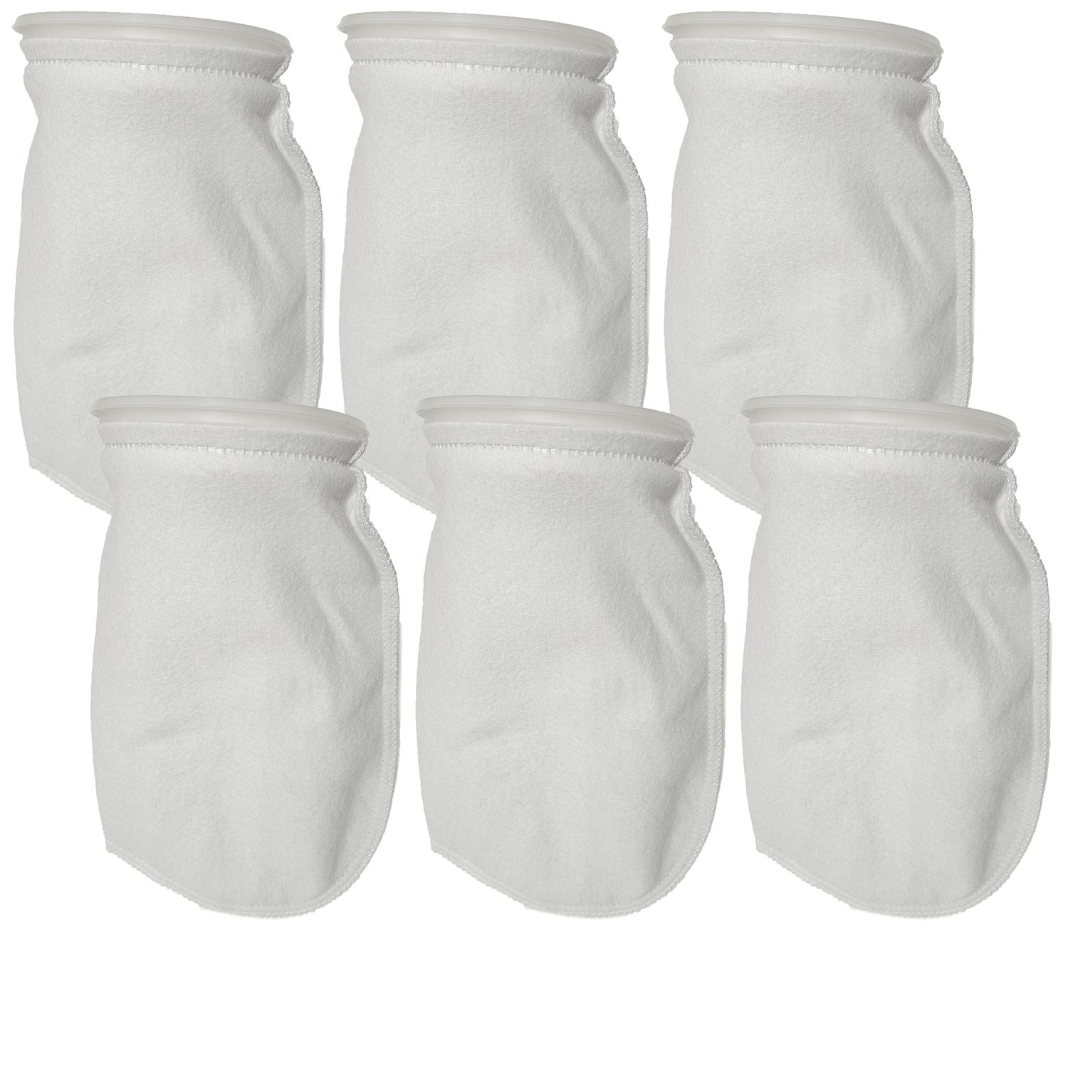 200 Micron Felt Filter Sock w/ Plastic Ring [7 Inch] - 6 Pack