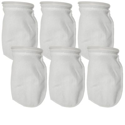 200 Micron Felt Filter Sock w/ Plastic Ring [7 Inch] - 6 Pack