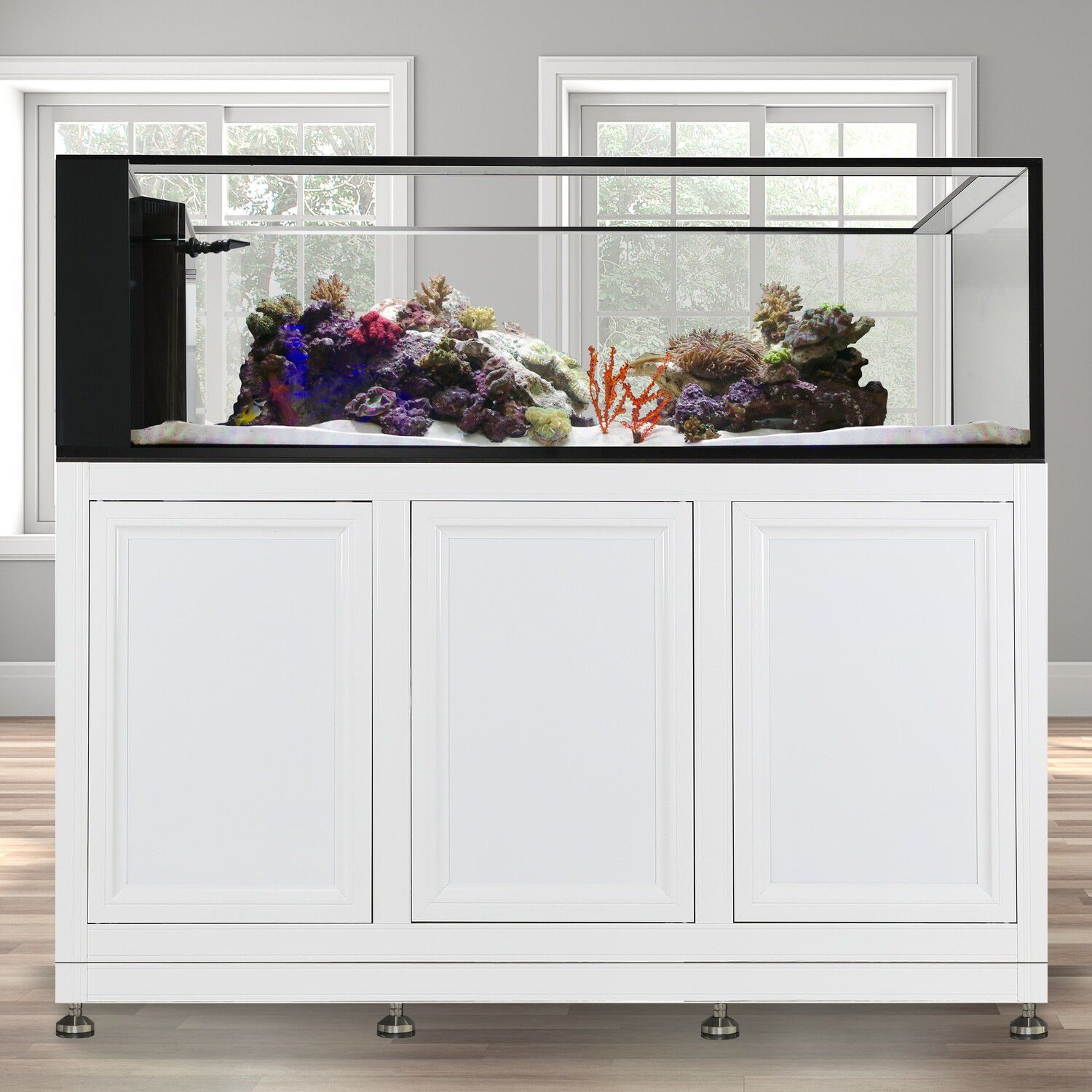 INT 200 Peninsula Aquarium w/ APS Stand - White (Made to Order)