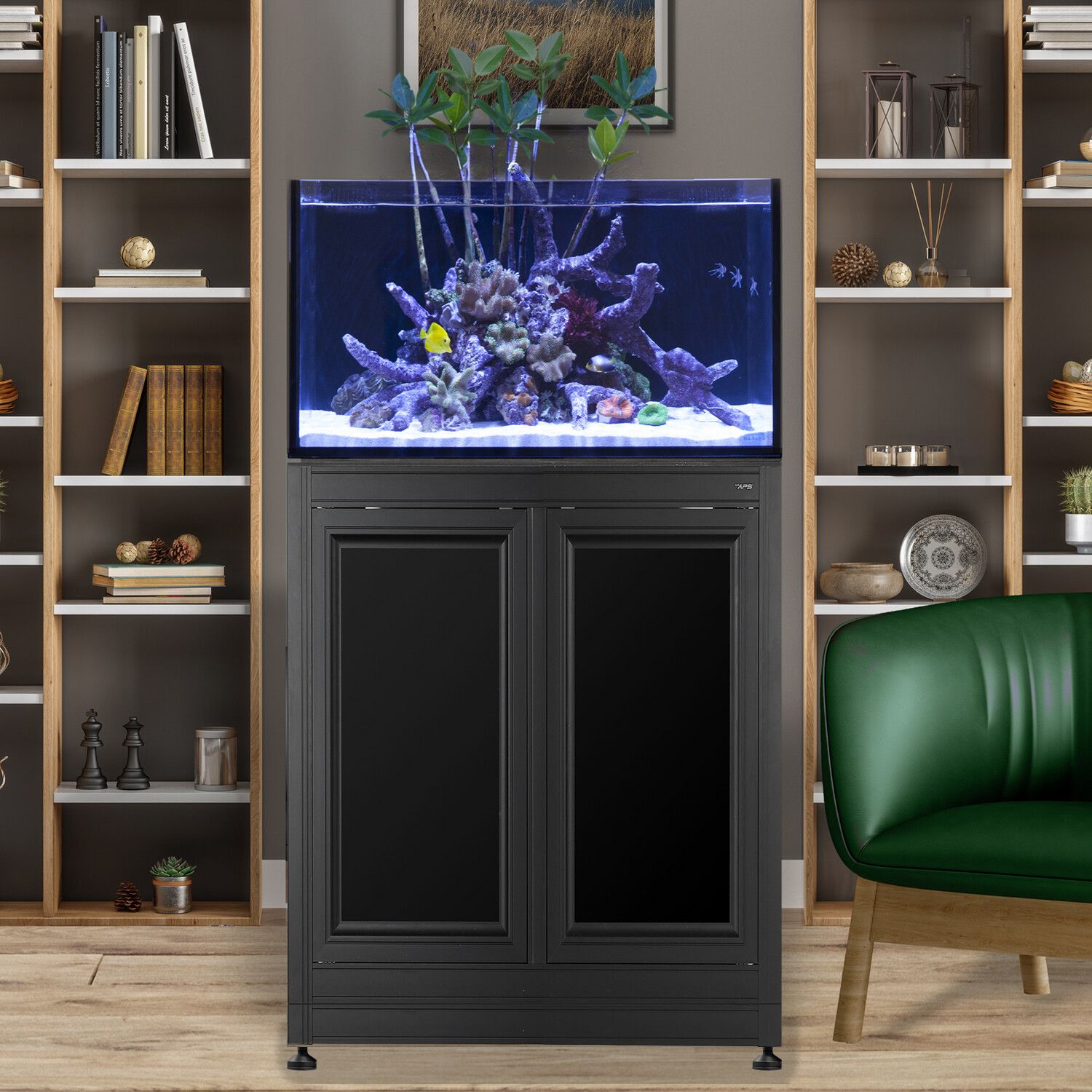 INT 50 Lagoon Aquarium w/ APS Stand - Black