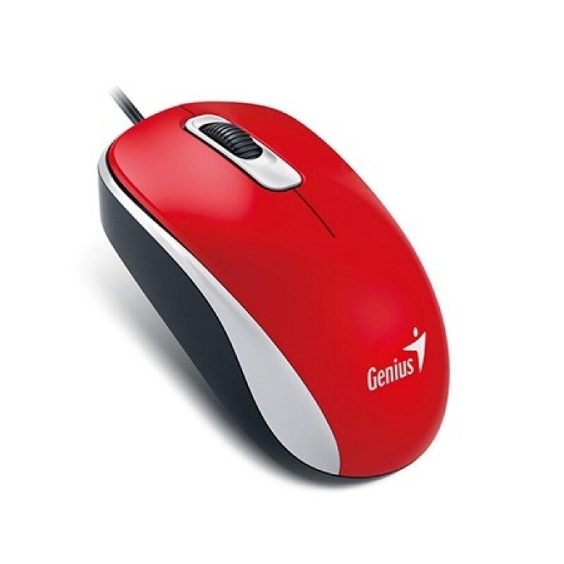 Mouse Genius DX-110 USB, Color: Rojo