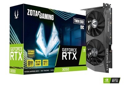 Tarjeta de Video Zotac RTX 3050 OC 8GB