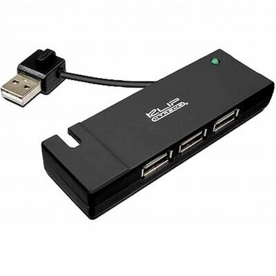 KlipX Black 4 Port portable USB Hub 2.0 KUH-400B