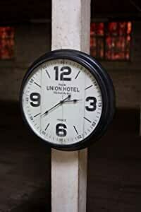 Round Wall Clock w/Black Frame