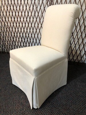 Cream Striped Fabric Chair