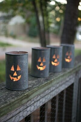 Jack-O-Lantern Tin Luminary