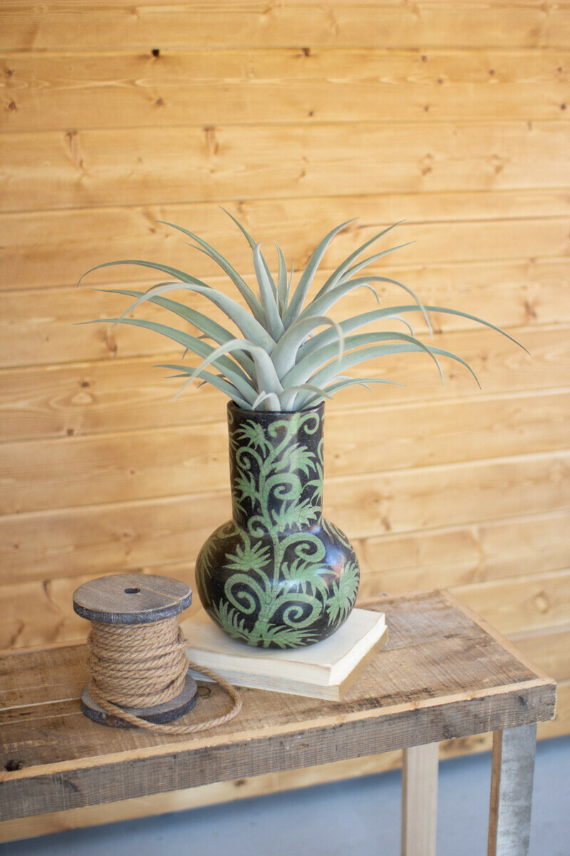 Celadon Vines Lenca Bulb Vase*