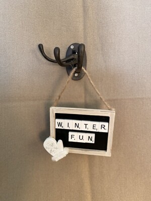 Winter Fun Small Wall Plaque 5&quot;L x 4&quot;H