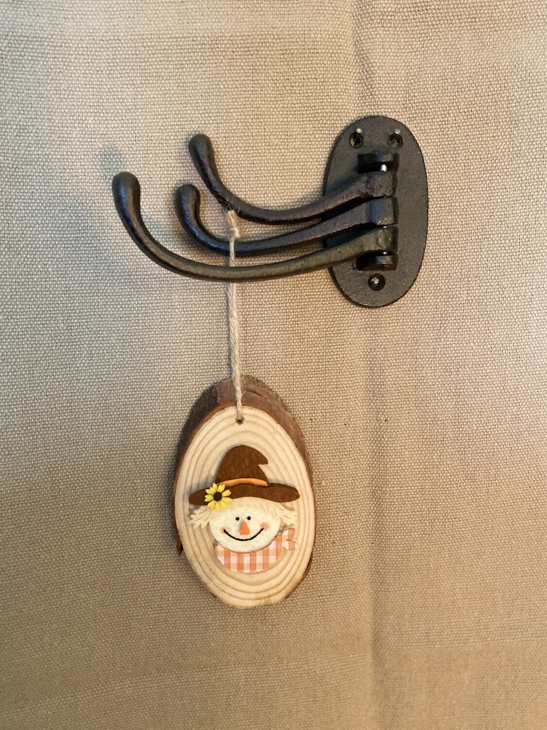 Lg. Scrabble Ornament w/Scarecrow 2.75&quot;L x 4.5&quot;H