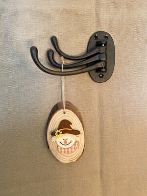 Lg. Scrabble Ornament w/Scarecrow 2.75&quot;L x 4.5&quot;H
