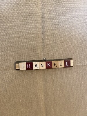 Thankful Sm. Wall Plaque 6.75&quot;L x 1&quot;H