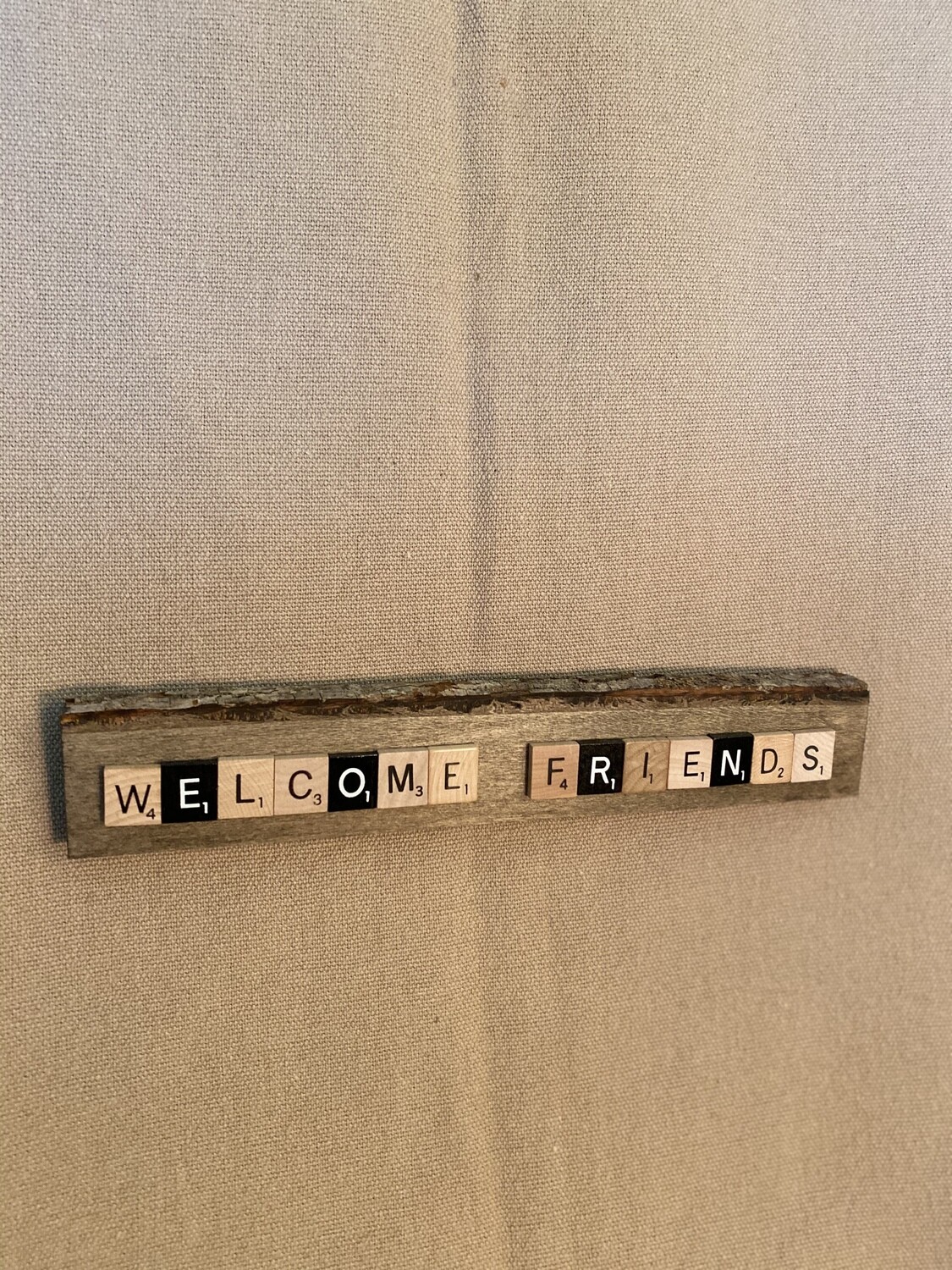 Welcome Friends Large Wall Plaque 12&quot;L x 2&quot;H