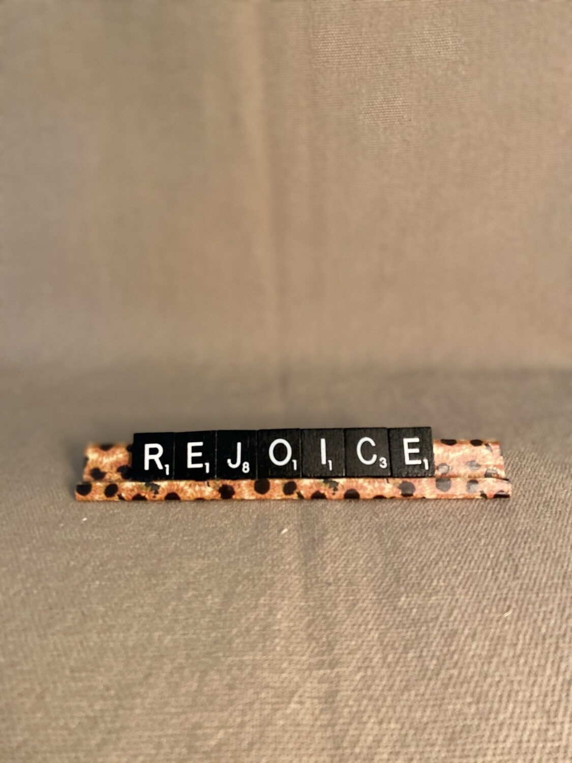 Rejoice Lg. Decorative Scrabble Tray 7&quot;L x 0.75&quot;H