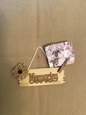 Memories Small Wall Plaque w/Clip 6&quot;L x 2&quot;H