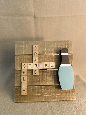 Bowling Lg. Scrabble Frame 8"L x 8"H
