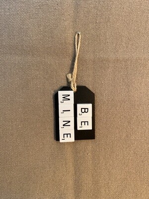Be Mine Framed Scrabble Ornament 3&quot;L x 2.25&quot;H