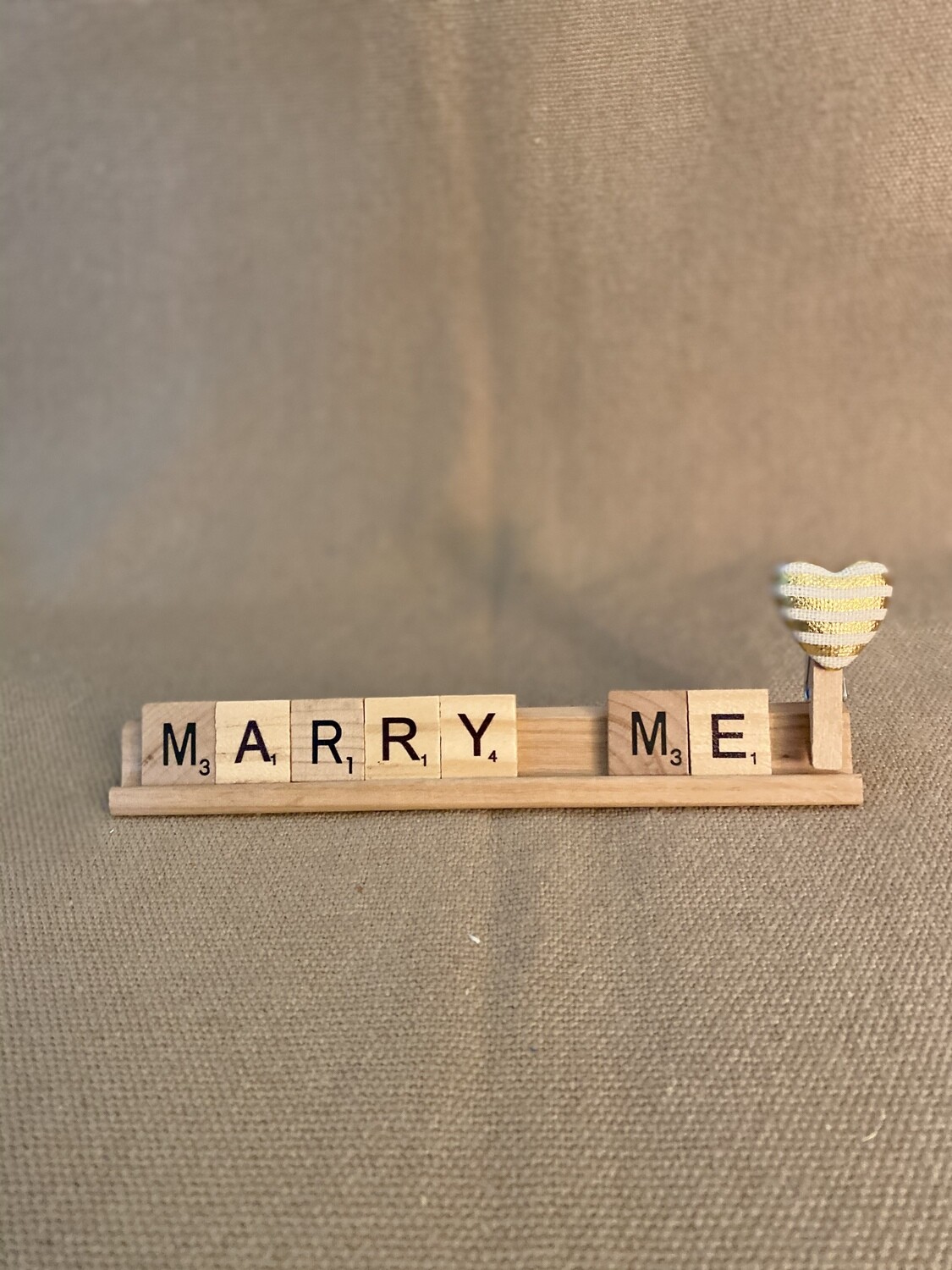 Marry Me Lg. Decorative Scrabble Tray 7&quot;L x 0.75&quot;H