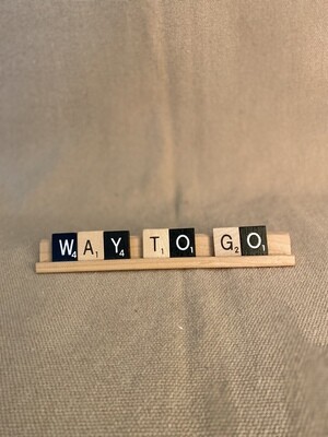 Way to Go Large Scrabble Tray 7&quot;L x 0.75&quot;H