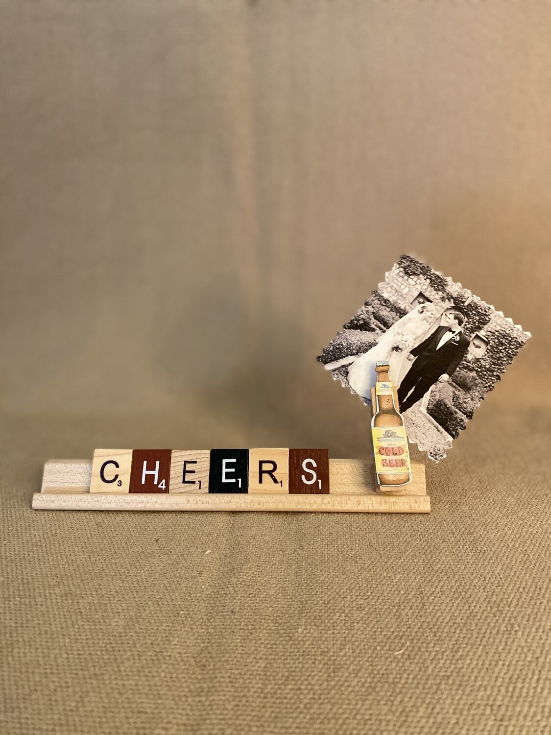 Cheers Lg. Decorative Scrabble Tray 7&quot;L x 0.75&quot;H