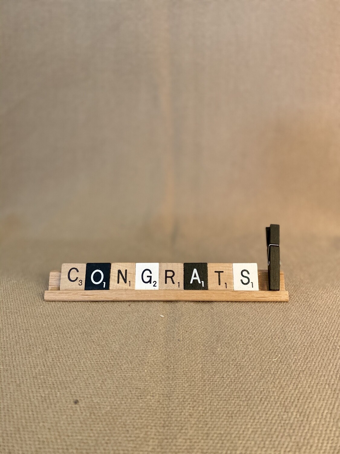 Congrats 1 Lg. Decorative Scrabble Tray 7&quot;L x 0.75&quot;H