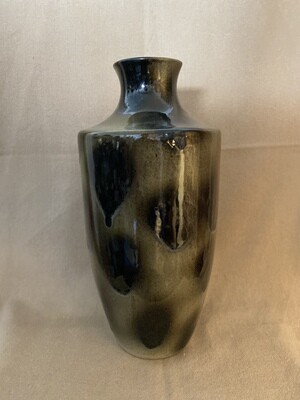 Shadowed Green Ceramic Vase 15.75&quot;