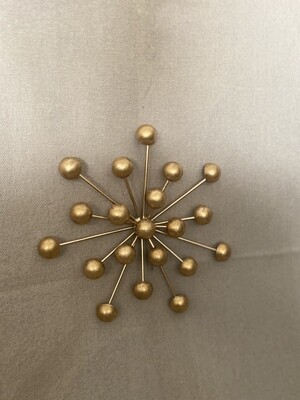 Med Metal Orb Wall Décor, Gold