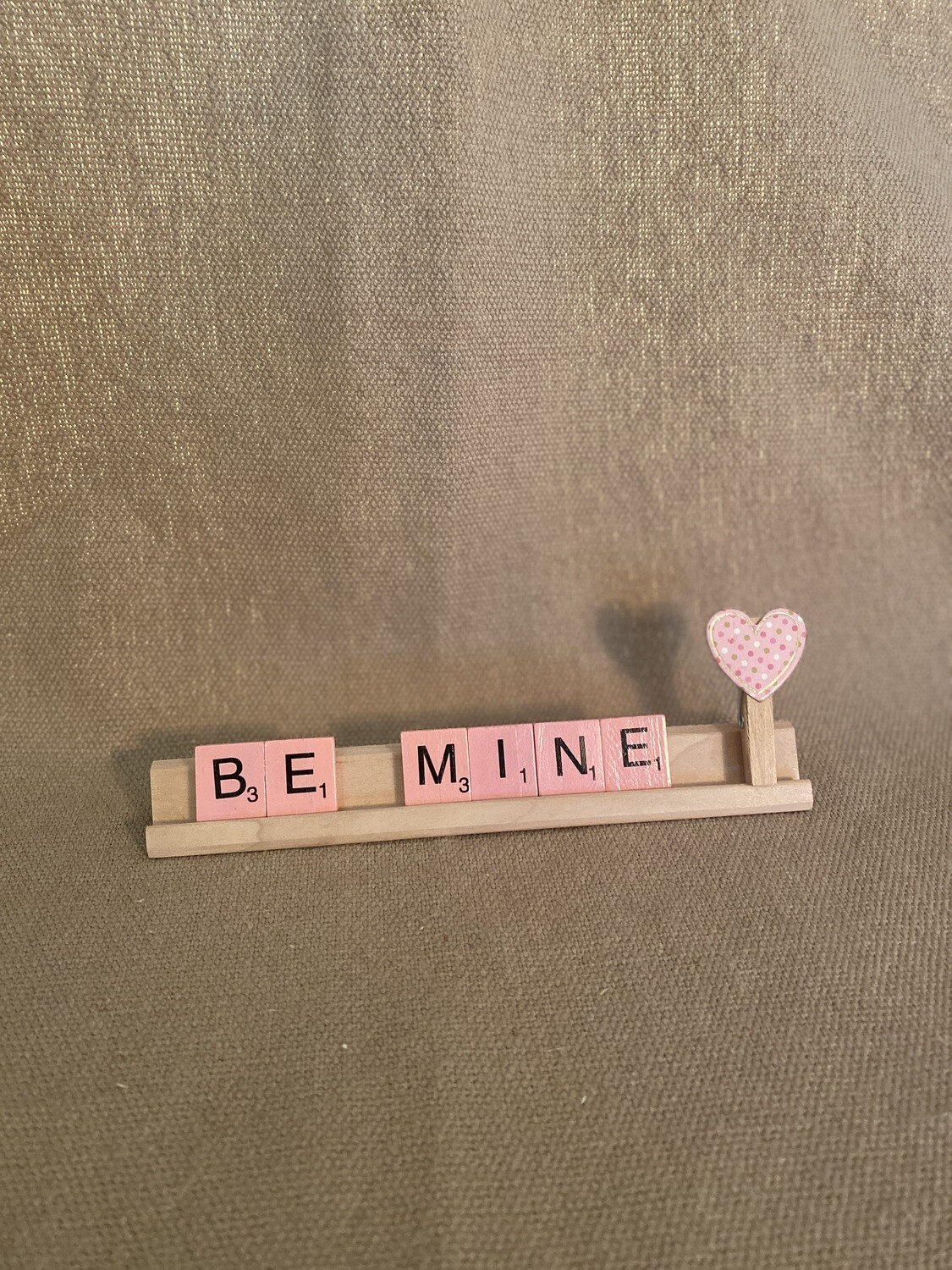 Be Mine Pink Lg. Decorative Scrabble Tray 7&quot;L x 1&quot;H