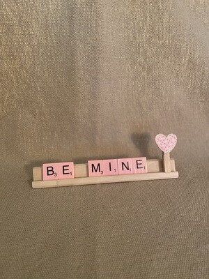 Be Mine Pink Lg. Decorative Scrabble Tray 7"L x 1"H