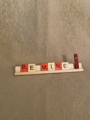 Be Mine Red & Natural Lg. Decorative Scrabble Tray 7"L x 1"H