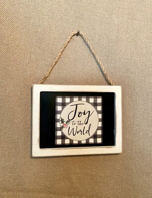 Joy to the World Small Wall Plaque 5&quot;L x 4&quot;H