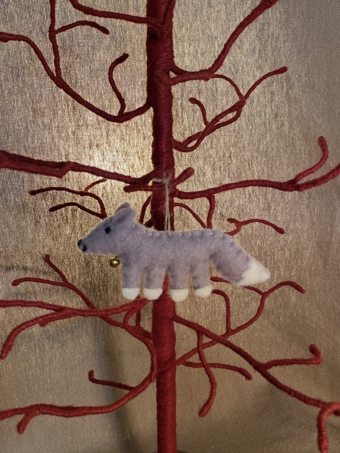O2 Felt Ornament - Grey Fox O2 Felt Ornament - Grey Fox