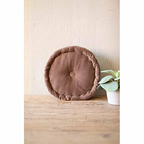 Round Velvet Cushion - Cobblestone Round Velvet Cushion - Cobblestone